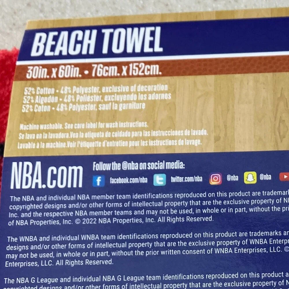 Chicago Bulls NBA Beach Towel New 60